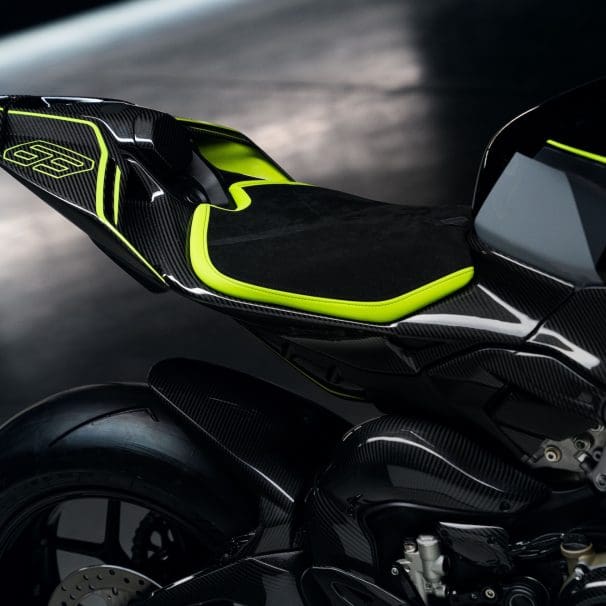 A view of the new Ducati Panigale V4 Lamborghini.