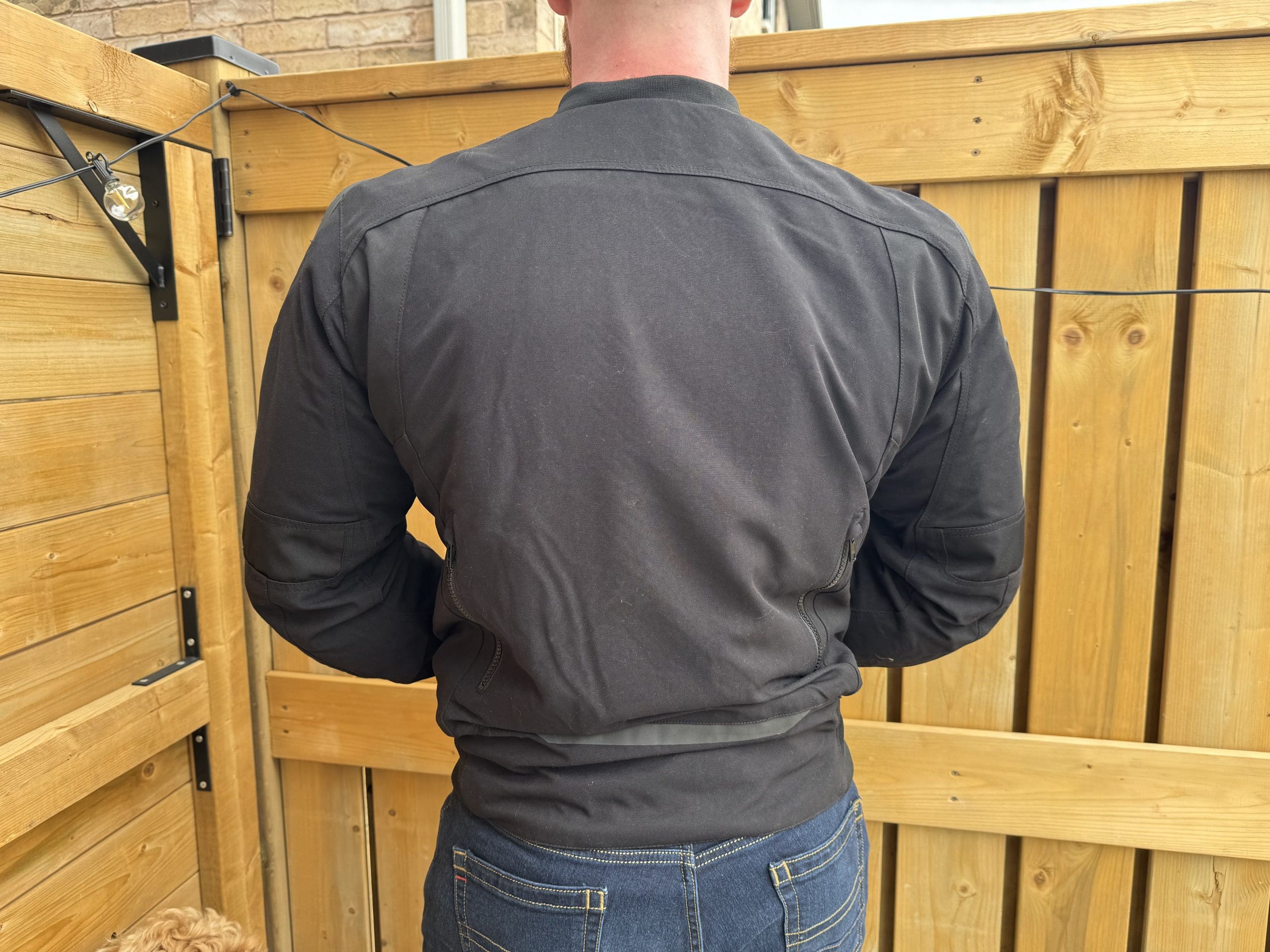Rear view of the Cortech Versa-Flo Jacket