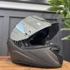 Voss 991 Carbon Helmet side profile with the face shield open