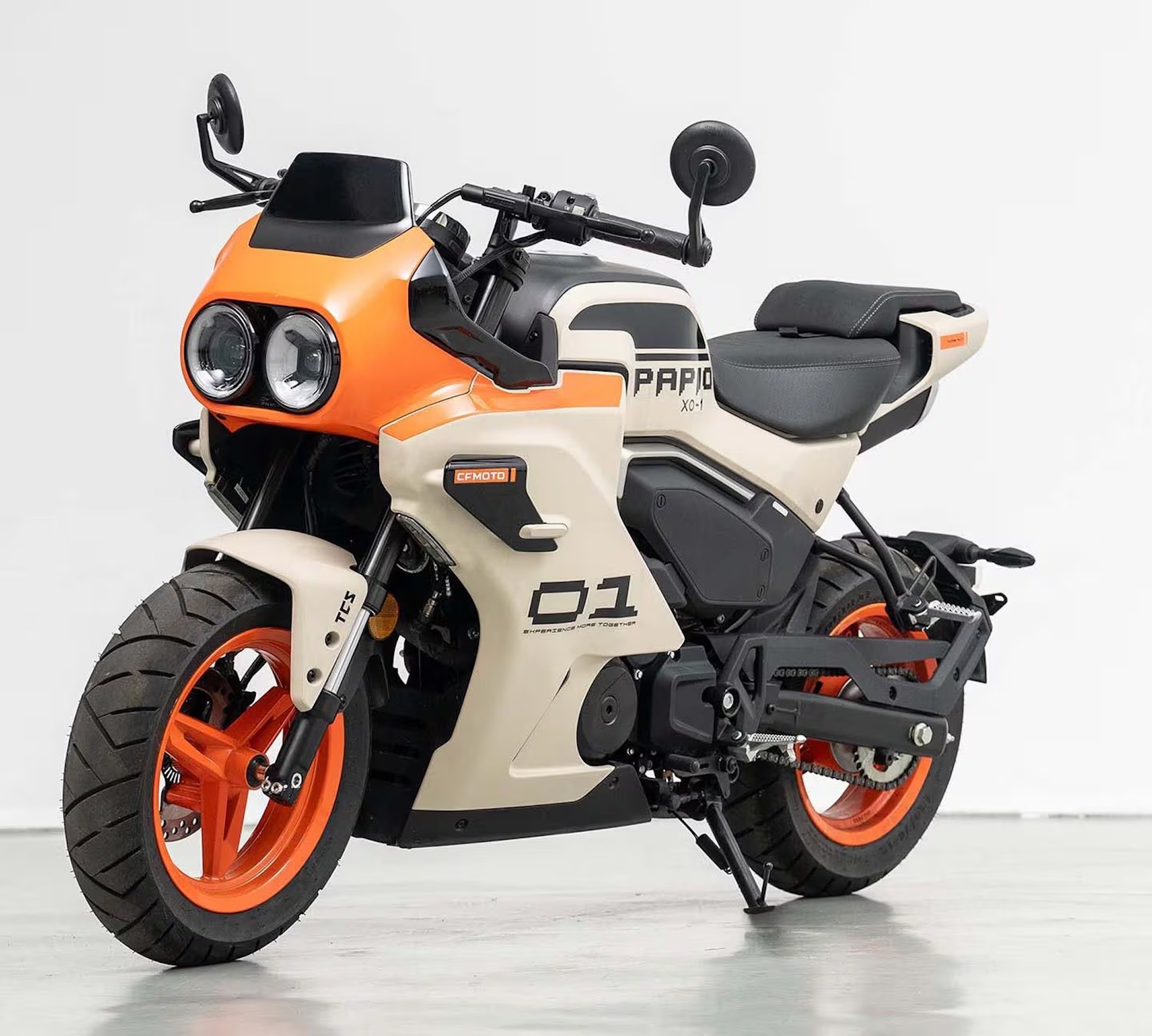 A view of the CFMoto Papio X0-1.