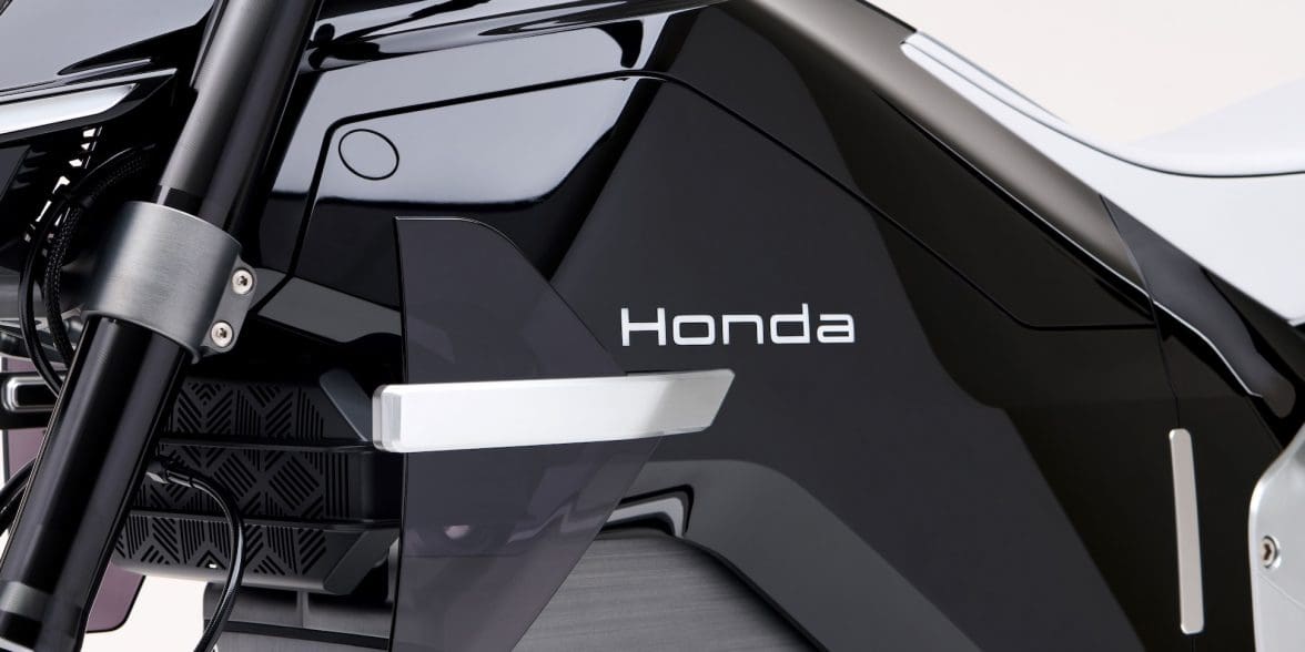 A view of the EV fun concept motorcycle that was published to Honda's press release in November of 2024.