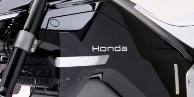 A view of the EV fun concept motorcycle that was published to Honda's press release in November of 2024.