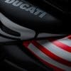 a close-up side view of a Ducati Diavel V4 RS
