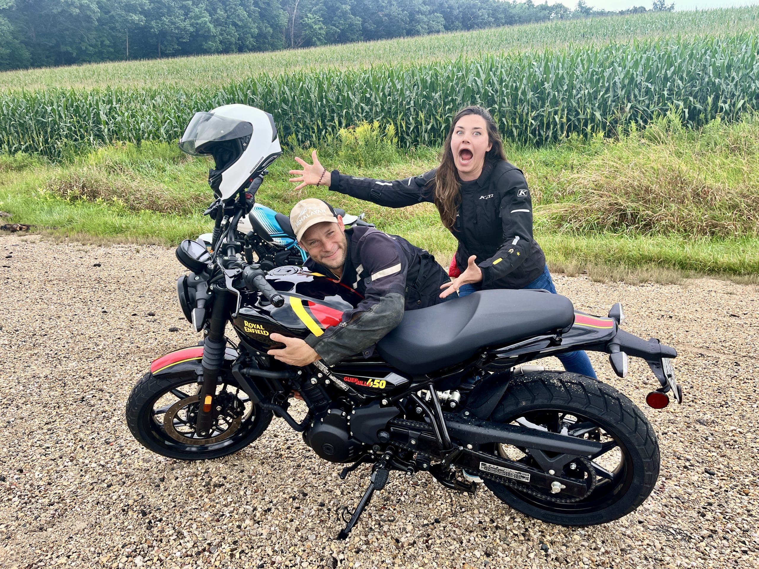 myself and Ed Cobb hugging a bike.