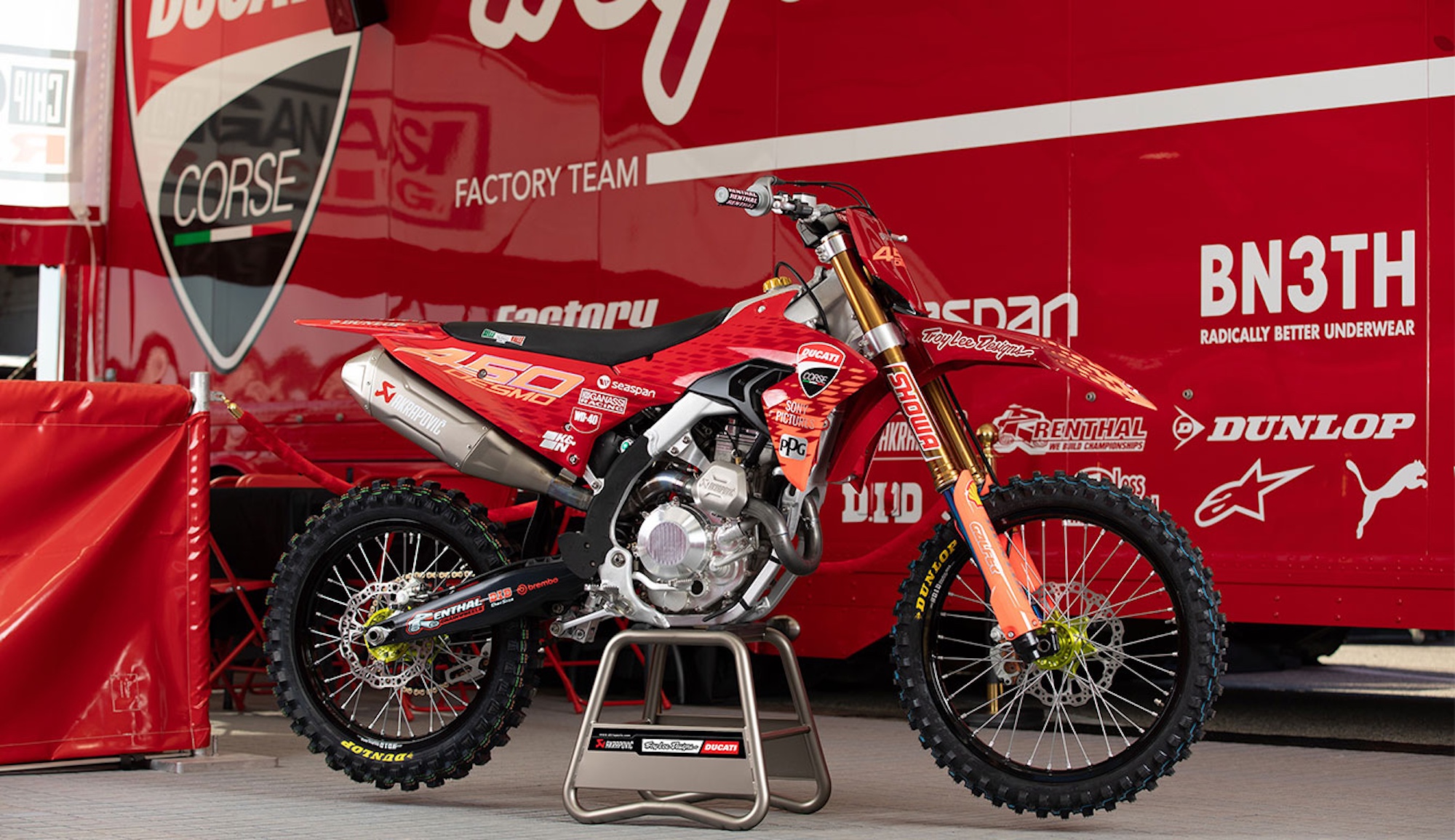 The Troy Lee Designs Red Bull Ducati Factory Racing Team bike.