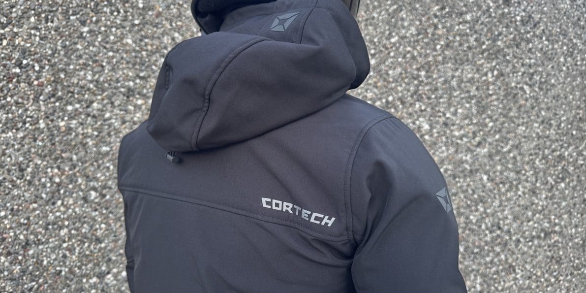 Cortech Meta motorcycle hoodie rear view