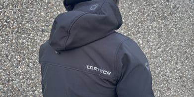 Cortech Meta motorcycle hoodie rear view