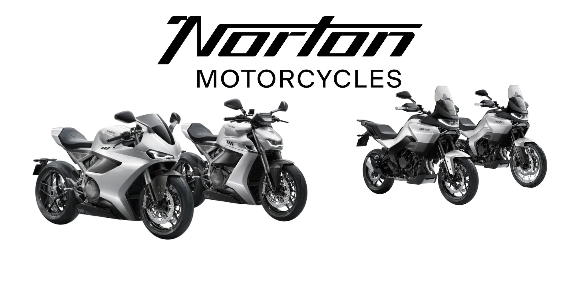 Norton Motorcycles' new models: The Manx R, Manx, Atlas and Atlas GT.