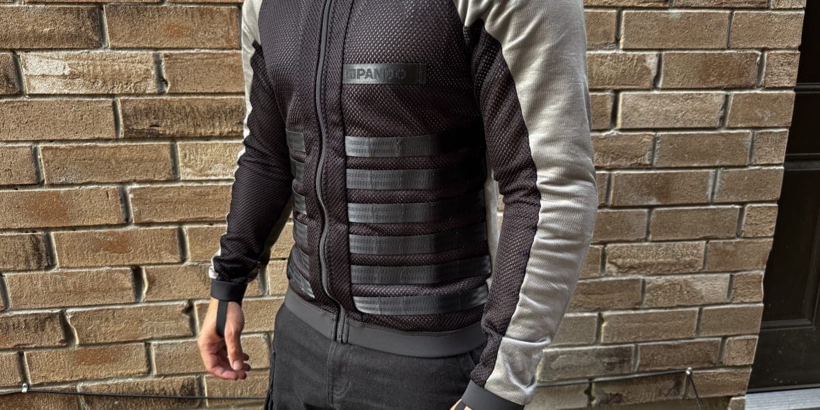 Pando Moto Commando UH motorcycle jacket worn casually off bike