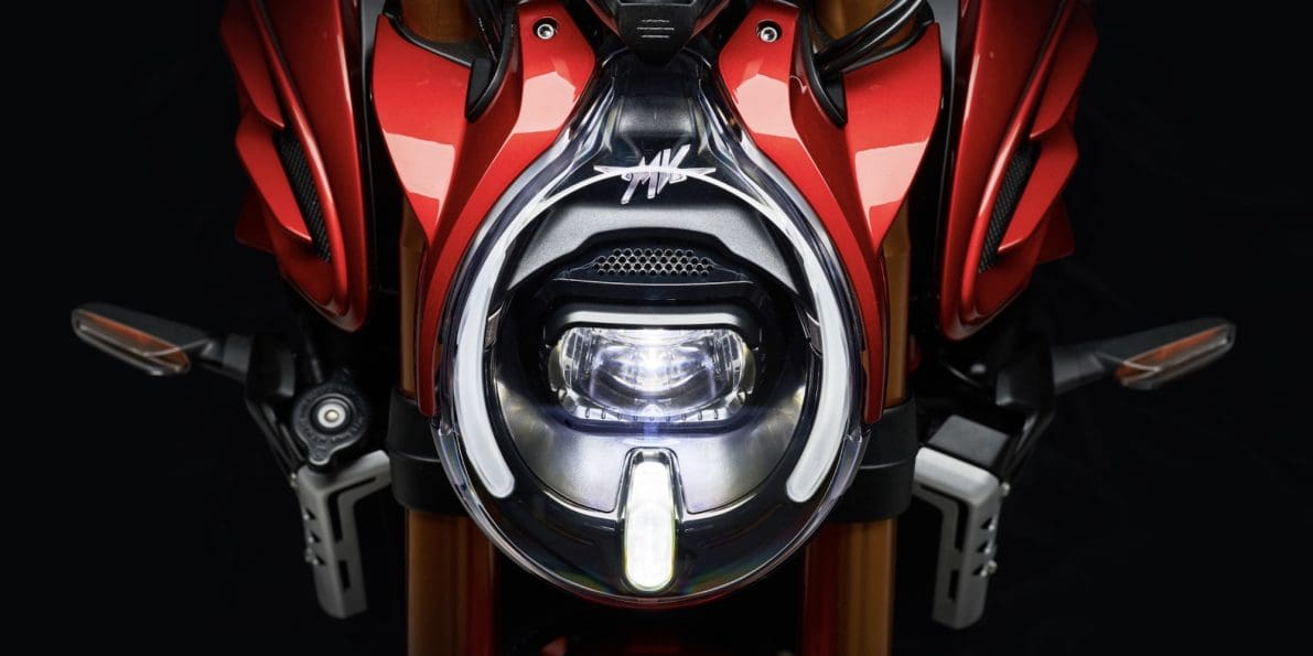 MV Agusta's new Brutale Serie Oro, frontal view.