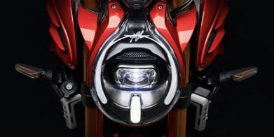 MV Agusta's new Brutale Serie Oro, frontal view.