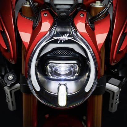 MV Agusta's new Brutale Serie Oro, frontal view.