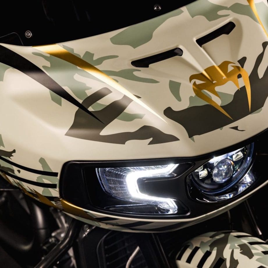 A view of India's new custom Challenger Venum for France's riding community. Media sourced from Indian Motorcycles.