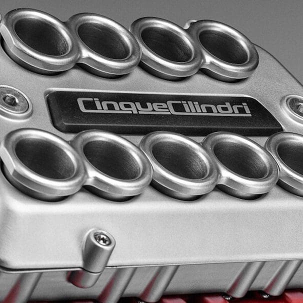 A view of MV Agusta's quadrato engine with five cylinder. Media sourced from MV Agusta.