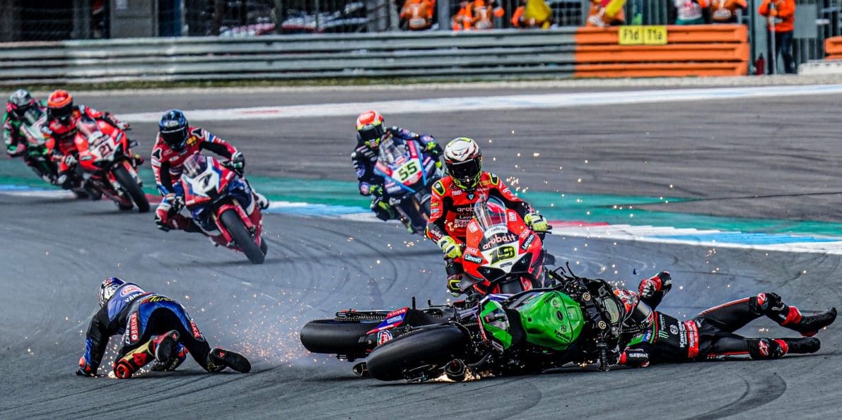 A view of racers at WorldSBK. Media sourced from WorldSBK.
