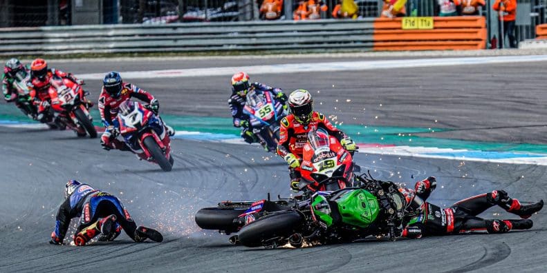 A view of racers at WorldSBK. Media sourced from WorldSBK.