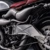 A dynamic side view of the Veloce Apron - a super bike with an insane X formation engine platform.
