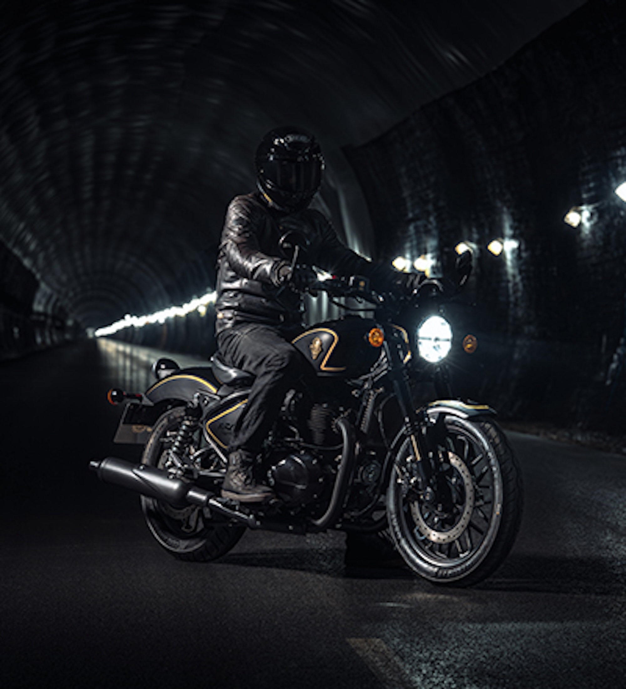 A view of the ultra-cool, hyper-exclusive Rough Crafts X Shotgun 650. Media sourced from Royal Enfield.