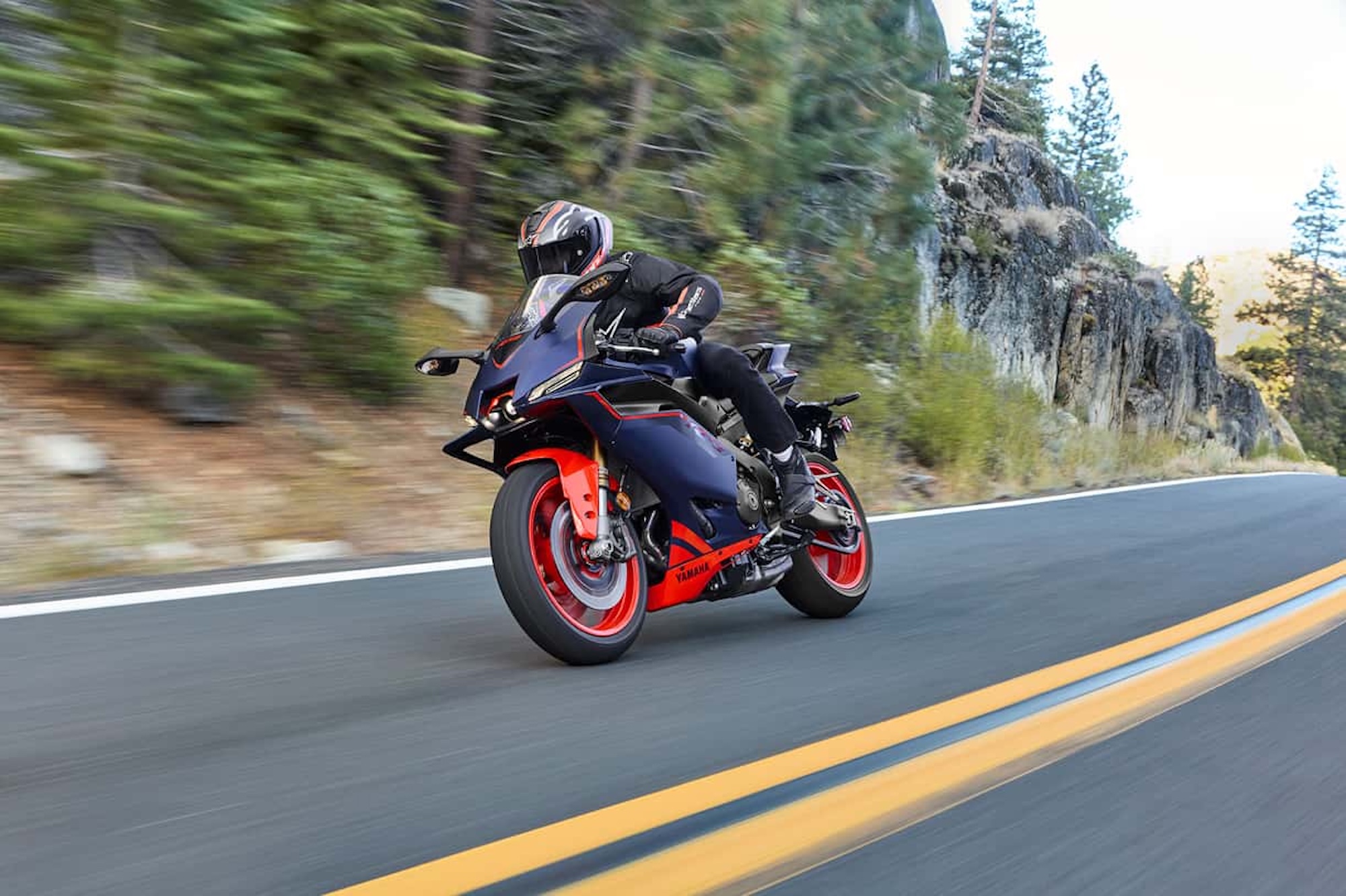 A view of the 2027 model of Yamaha's R9, brought into 2026 early with a new color scheme due to high demand. Media sourced from Yamaha.