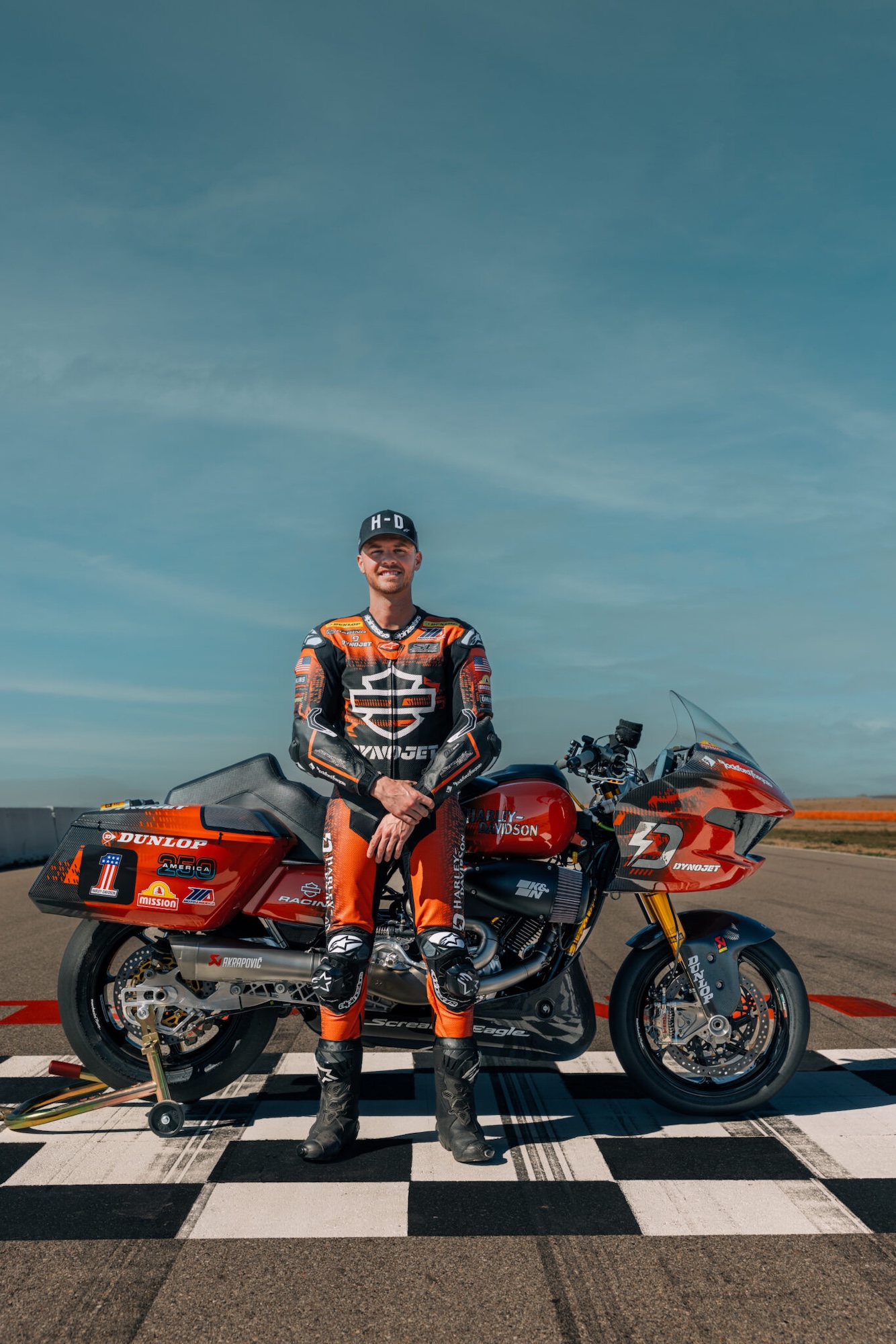 Harley-Davidson x Dynojet Factory Race Team Kyle Wyman. Media sourced from Iron Trader News.