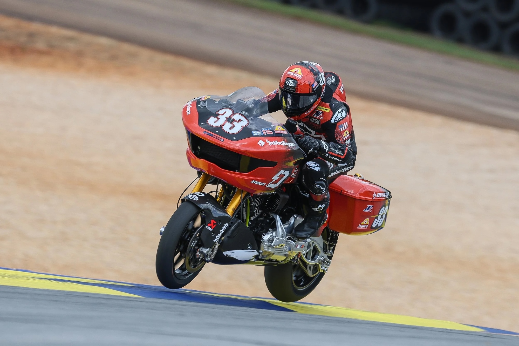 Kyle Wyman aboard his Harley-Davidson bagger in the 2026 King of the Baggers race. Media sourced from KOTB.